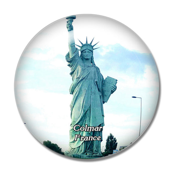 Colmar France Statue of Liberty 3D Fridge Magnet Crystal Glass