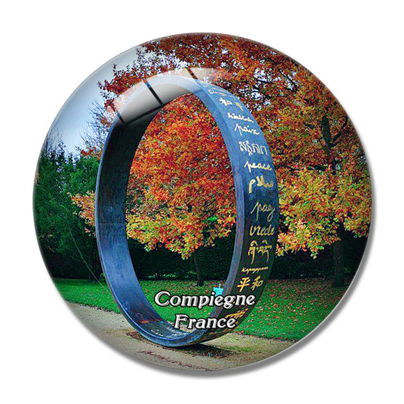 Compiegne France Clairiere de l'Armistice 3D Fridge Magnet Crystal Glass