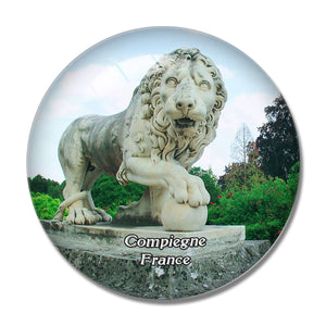 Compiegne France Palais 3D Fridge Magnet Crystal Glass