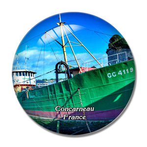 Concarneau France Musee de la Peche 3D Fridge Magnet Crystal Glass