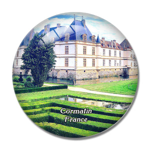 Cormatin France Chateau 3D Fridge Magnet Crystal Glass