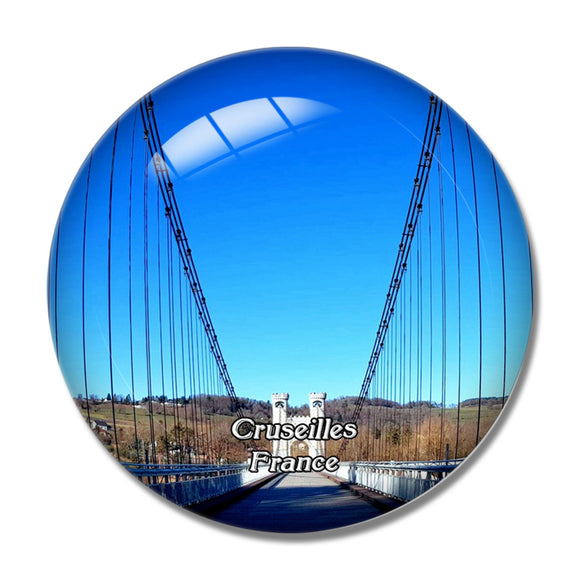 Cruseilles France Pont de la Caille 3D Fridge Magnet Crystal Glass