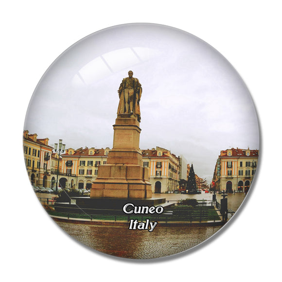 Cuneo Italy Piazza Galimberti 3D Fridge Magnet Crystal Glass