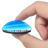 Deauville France Beach 3D Fridge Magnet Crystal Glass