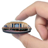 Deauville France Casino Barriere 3D Fridge Magnet Crystal Glass