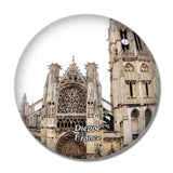 Dieppe France St Jacques Church 3D Fridge Magnet Crystal Glass