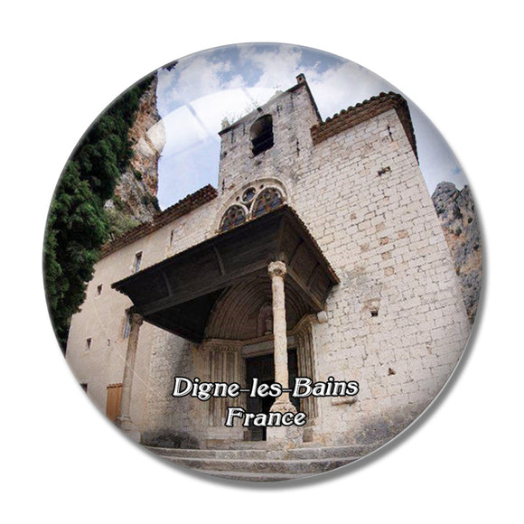 Digne-les-Bains France Notre Dame de Beauvoir 3D Fridge Magnet Crystal Glass