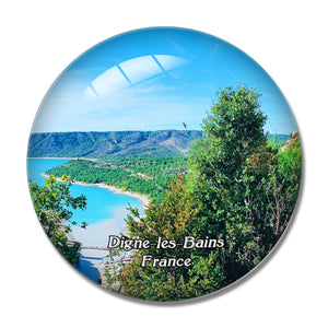 Digne-les-Bains France Parc Naturel Regional du Verdon 3D Fridge Magnet Crystal Glass