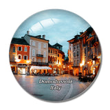 Domodossola Italy Piazza del Mercato 3D Fridge Magnet Crystal Glass