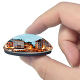 Domodossola Italy Piazza del Mercato 3D Fridge Magnet Crystal Glass