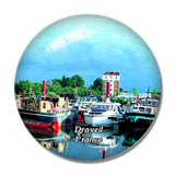 Draveil France Le Port aux Cerises 3D Fridge Magnet Crystal Glass