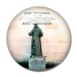 Epernay France Moet et Chandon Champagne Cellars 3D Fridge Magnet Crystal Glass