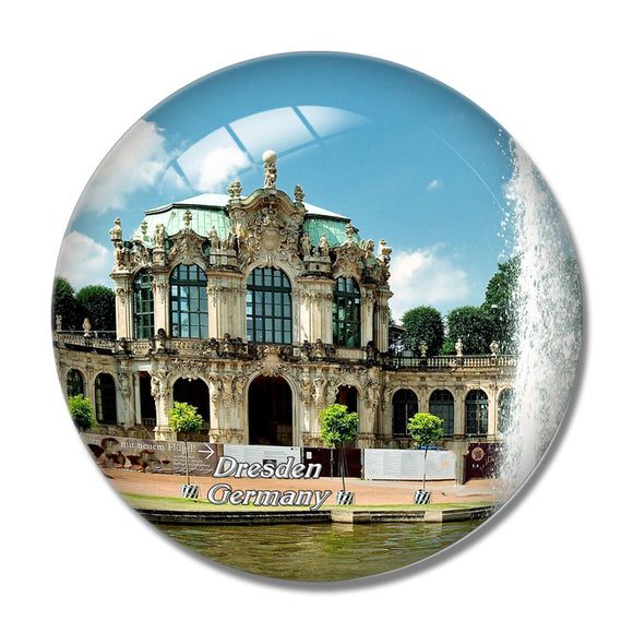 Germany Dresdner Zwinger 3D Fridge Magnet Crystal Glass