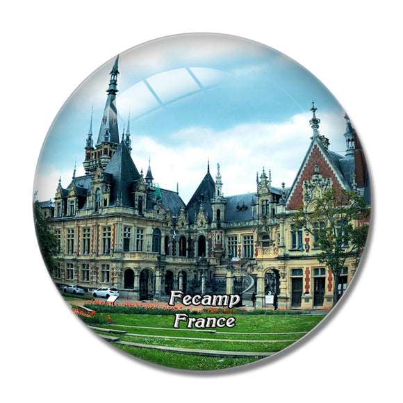 Fecamp France Palais Benedictine 3D Fridge Magnet Crystal Glass