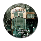 Fontpedrouse France Les Bains de Saint Thomas 3D Fridge Magnet Crystal Glass