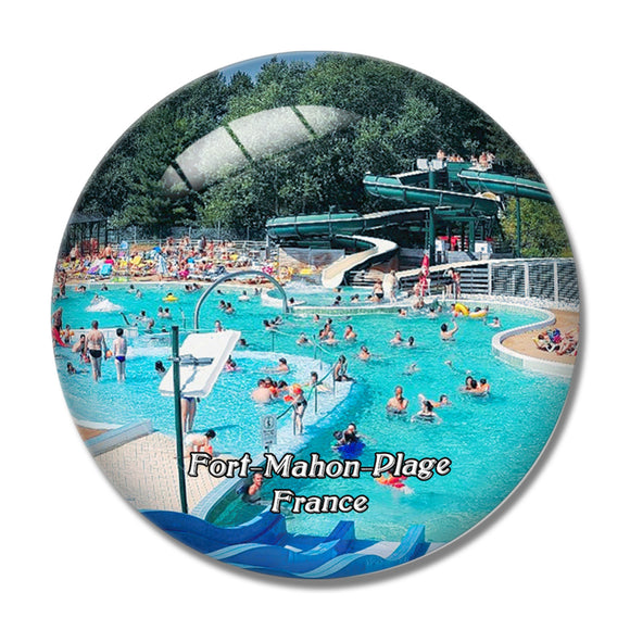 Fort-Mahon-Plage France Aquaclub de Belle Dune 3D Fridge Magnet Crystal Glass