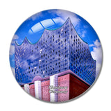 Germany Elbphilharmonie Hamburg 3D Fridge Magnet Crystal Glass