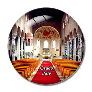 Grado Italy Basilica di Sant'Eufemia 3D Fridge Magnet Crystal Glass