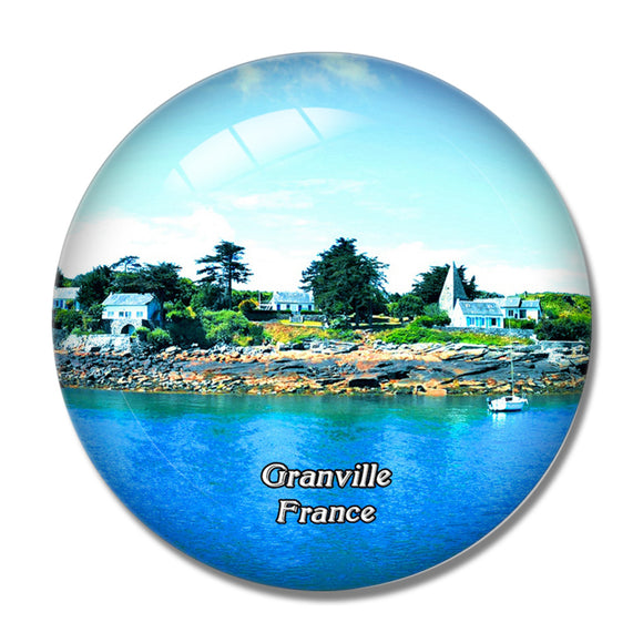 Granville France Les iles Chausey 3D Fridge Magnet Crystal Glass