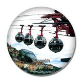 Grenoble France Bastille Telepherique 3D Fridge Magnet Crystal Glass