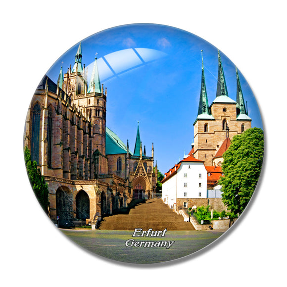 Germany Erfurt Cathedral 3D Fridge Magnet Crystal Glass