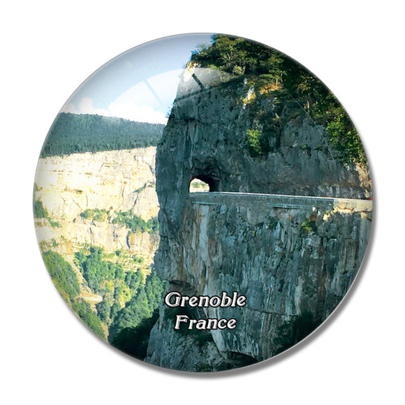 Grenoble France Parc Naturel Regional du Vercors 3D Fridge Magnet Crystal Glass