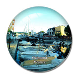 Grimaud France Port 3D Fridge Magnet Crystal Glass