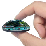 Hattigny France Aqua Mundo 3D Fridge Magnet Crystal Glass