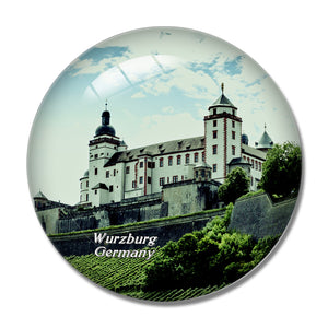 Germany Festung Marienberg Wurzburg 3D Fridge Magnet Crystal Glass