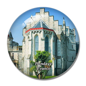 Hendaye France Chateau Observatoire Abbadia 3D Fridge Magnet Crystal Glass