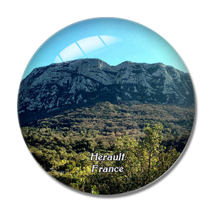 Herault France Pic St-Loup 3D Fridge Magnet Crystal Glass