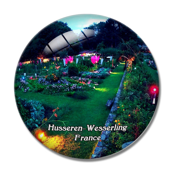 Husseren-Wesserling France Ecomusee Textile 3D Fridge Magnet Crystal Glass