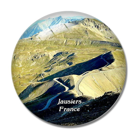 Jausiers France Col de la Bonette 3D Fridge Magnet Crystal Glass