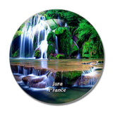 Jura France La Cascade des Tufs 3D Fridge Magnet Crystal Glass