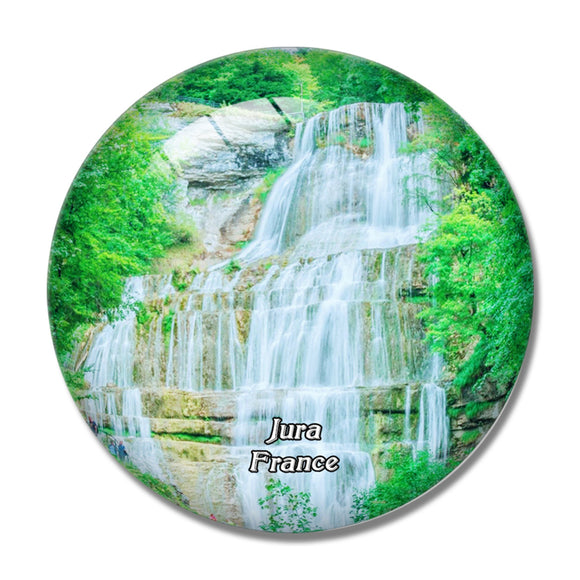 Jura France Les Cascades du Herisson 3D Fridge Magnet Crystal Glass