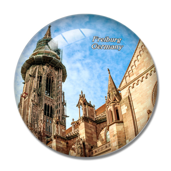 Germany Freiburg Cathedral 3D Fridge Magnet Crystal Glass