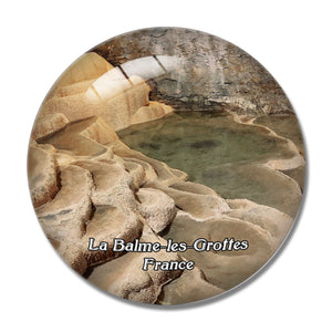 La Balme-les-Grottes France Les Grottes 3D Fridge Magnet Crystal Glass