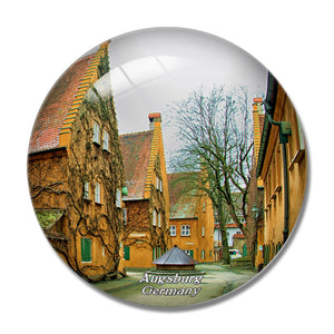 Germany Fuggerei Augsburg 3D Fridge Magnet Crystal Glass