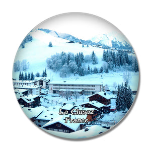 La Clusaz France 3D Fridge Magnet Crystal Glass