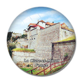 La Cluse-et-Mijoux France Chateau de Joux 3D Fridge Magnet Crystal Glass