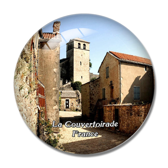 La Couvertoirade France Ville Fortifiee 3D Fridge Magnet Crystal Glass