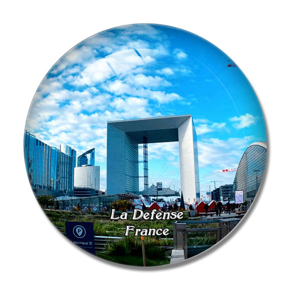 La Defense France La Grande Arche 3D Fridge Magnet Crystal Glass