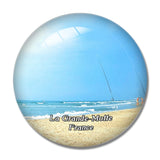 La Grande-Motte France Plage du Grand Travers 3D Fridge Magnet Crystal Glass