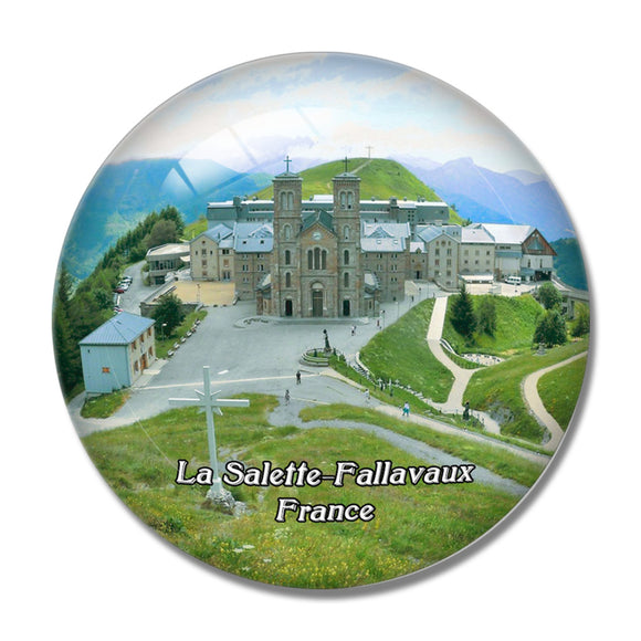 La Salette-Fallavaux France Sanctuaire de Notre Dame 3D Fridge Magnet Crystal Glass