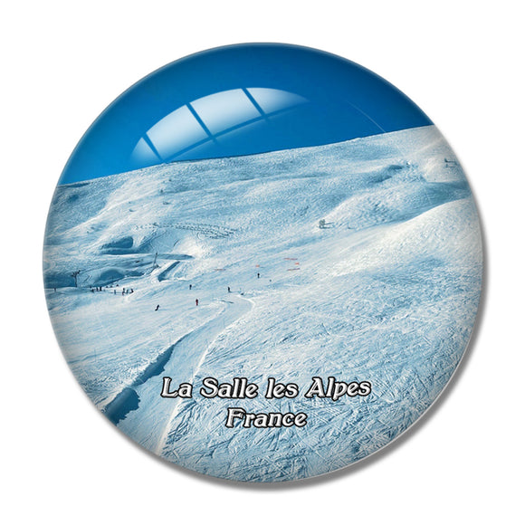 La Salle les Alpes France Serre Chevalier Vallee Briancon 3D Fridge Magnet Crystal Glass