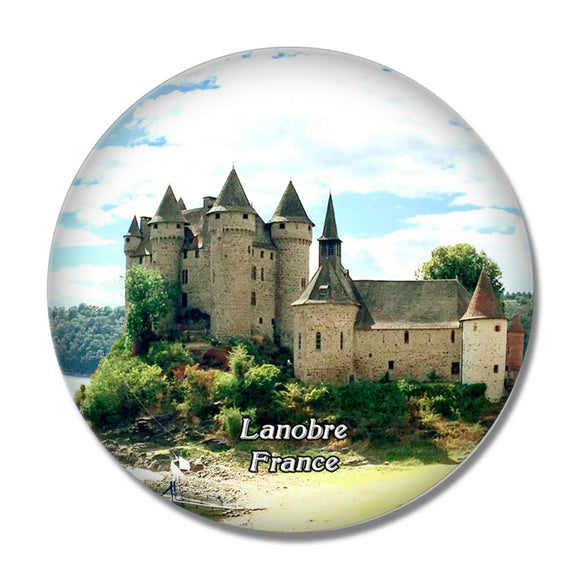 Lanobre France Chateau de Val 3D Fridge Magnet Crystal Glass