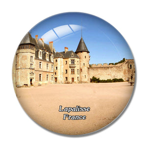 Lapalisse France Chateau 3D Fridge Magnet Crystal Glass