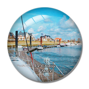 Le Crotoy France Baie de Somme Evasion 3D Fridge Magnet Crystal Glass