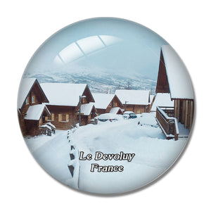 Le Devoluy France La Joue du Loup 3D Fridge Magnet Crystal Glass