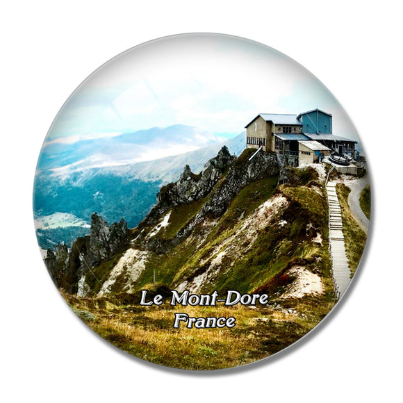 Le Mont-Dore France Puy du Sancy 3D Fridge Magnet Crystal Glass